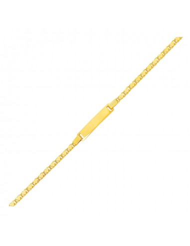 14k Yellow Gold Childrens Heart Link ID Bracelet l'évolution des habitudes 