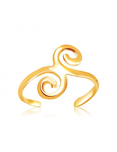 14k Yellow Gold Scrollwork Motif Toe Ring les muscles