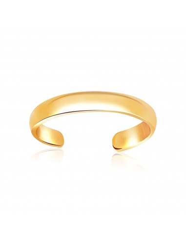 14k Yellow Gold Toe Ring in a Polished and Simple Style solde