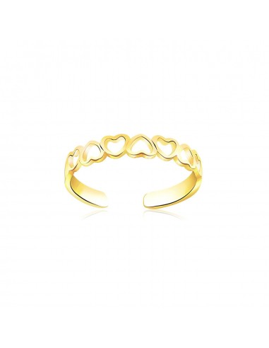 14k Yellow Gold Heart Toe Ring 2024