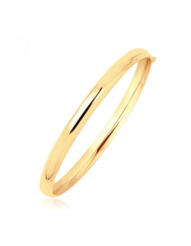 14k Yellow Gold Dome Design Polished Children's Bangle En savoir plus