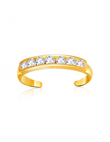 14k Yellow Gold Pave Set Cubic Zirconia Toe Ring suggérées chez