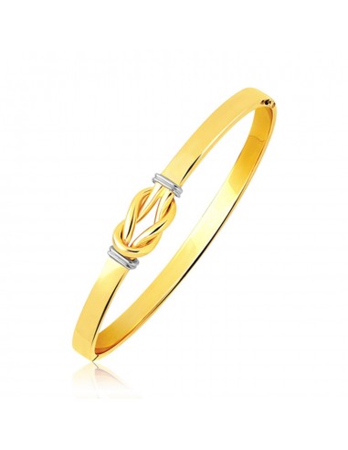 Intertwined Knot Slip On Bangle in 14k Two-Tone Gold (5.0mm) Les êtres humains sont 