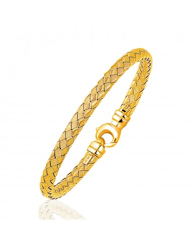 Fancy Weave Bangle in 14k Yellow Gold (5.0mm) 2024