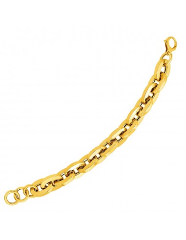 14k Yellow Gold Large Flat Link Bracelet votre