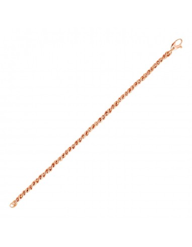 14k Rose Gold 7 1/2 inch Braid Link Bracelet Comparez plus de prix