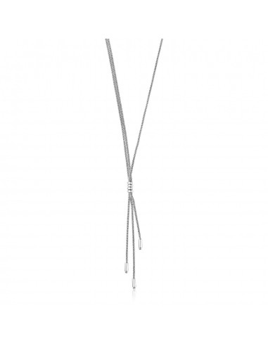 Sterling Silver Three Strand Lariat Necklace with Polished Bars 2 - 3 jours ouvrés.