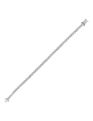 Tennis Bracelet with Round Cubic Zirconia in Sterling Silver 50% de réduction en Octobre 2024