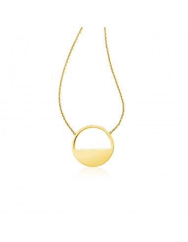 14k Yellow Gold Half Open Circle Necklace store