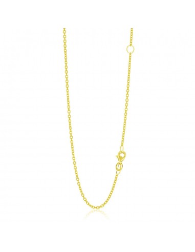 14k Yellow Gold Adjustable Cable Chain 1.5mm vous aussi creer 