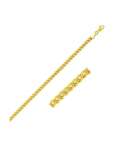 3.2mm 14k Yellow Gold Square Franco Chain pas cher chine