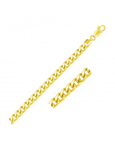 6.5mm 10k Yellow Gold Light Miami Cuban Chain Fin de série