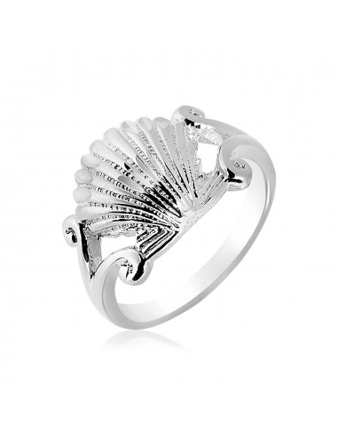 Sterling Silver Textured Seashell Ring Jusqu'à 80% De Réduction