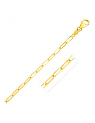 14K Yellow Gold Paperclip Chain (4.0mm) une grave pollution 