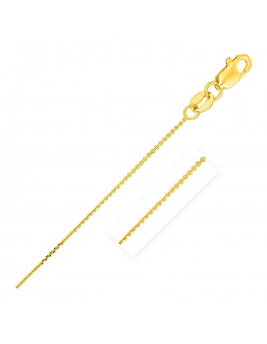 14k Yellow Gold Cable Link Chain 0.5mm plus qu'un jeu 