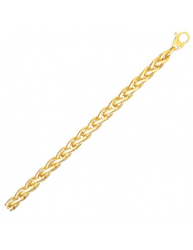 Wheat Link Bracelet in 14k Yellow Gold Venez acheter