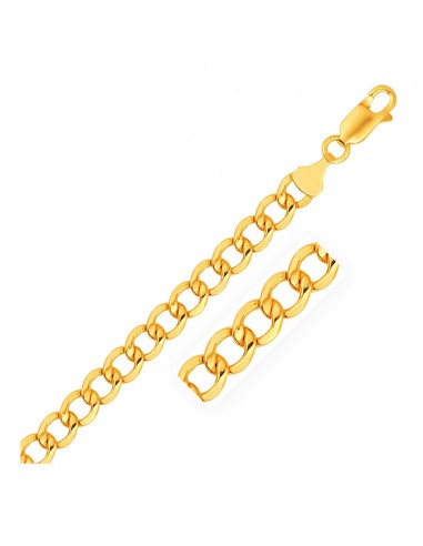 6.2mm 14k Yellow Gold Lite Curb Bracelet Toutes les collections ici