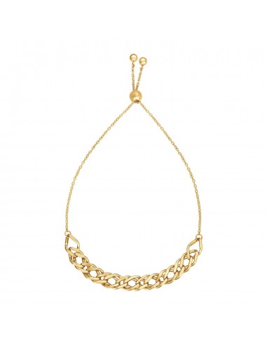 Adjustable Chain Bracelet in 14k Yellow Gold en linge