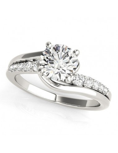 14k White Gold Bypass Style Round Diamond Ring (1 1/4 cttw) 2 - 3 jours ouvrés.