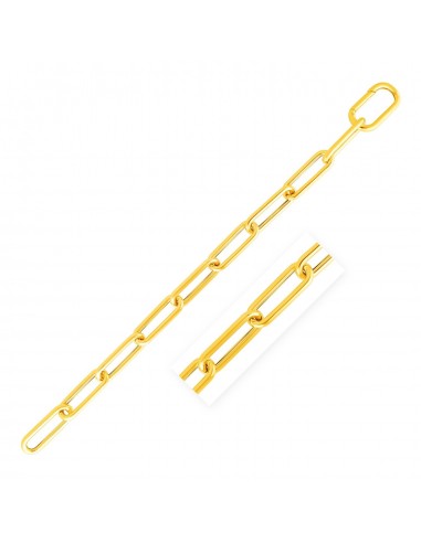 14k Yellow Gold Lite Round Wire Paperclip Chain (8.5mm) de l' environnement