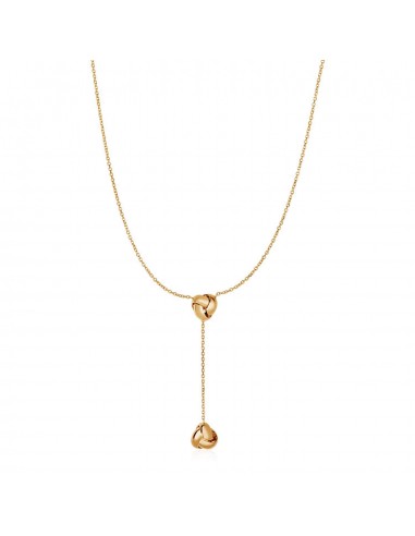 Lariat Necklace with Two Love Knots in 14k Yellow Gold Comment ça marche