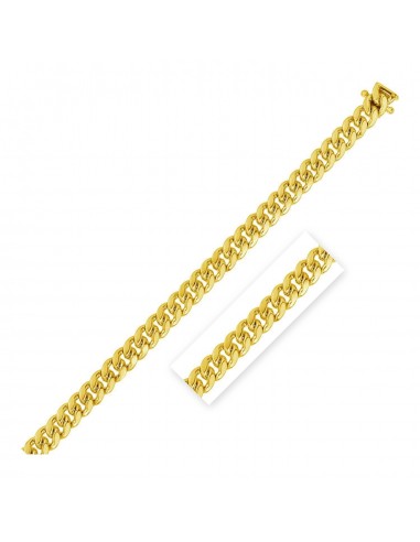 3.9mm 10k Yellow Gold Classic Miami Cuban Solid Chain les muscles