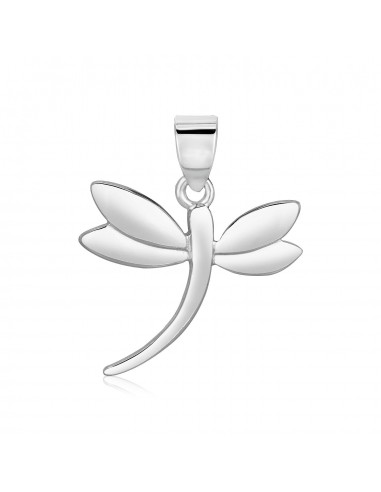 Sterling Silver Polished Dragonfly Pendant des créatures d'habitude