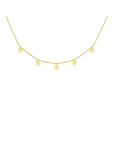 14k Yellow Gold Necklace with Six Pointed Stars Venez découvrir notre 