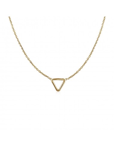 14k Yellow Gold Necklace with Petite Open Triangle Pendant Comment ça marche