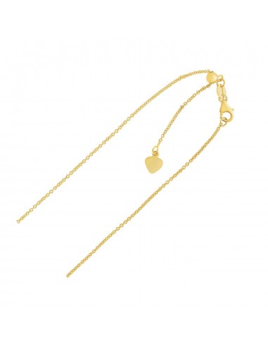 Adjustable Cable Chain in 14k Yellow Gold (1.0mm) vente chaude votre 