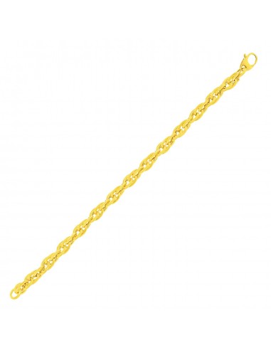 14k Yellow Gold Stylish Bracelet with Interlaced Oval Links Comment ça marche