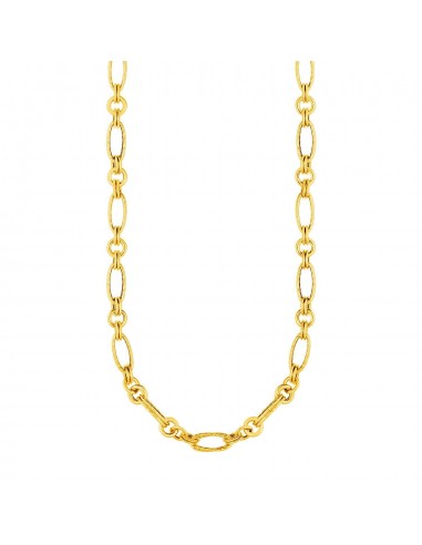 14k Yellow Gold Twisted and Polished Link Necklace rembourrage situé sous