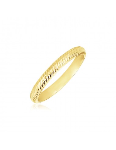 14k Yellow Gold Textured Comfort Fit Wedding Band Comment ça marche