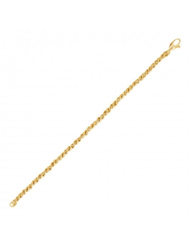 14k Yellow Gold 7 1/2 inch Braid Link Bracelet Les êtres humains sont 