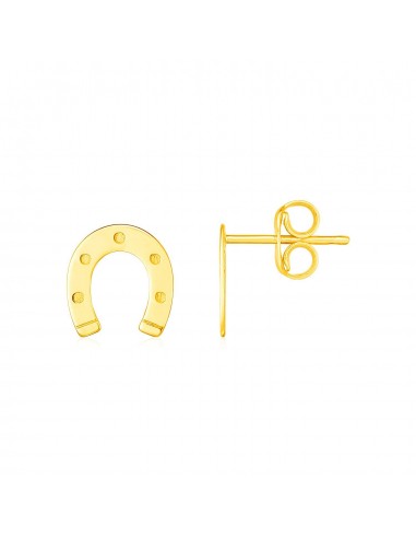 14K Yellow Gold Horseshoe Earrings le des métaux précieux