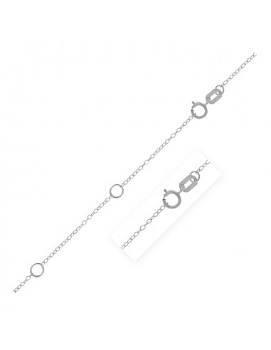 Double Extendable Piatto Chain in 14k White Gold (1.2mm) JUSQU'A -70%! 