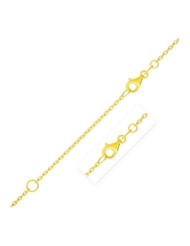 Extendable Cable Chain in 14k Yellow Gold (1.2mm) sur le site 