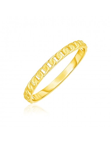 14k Yellow Gold Ring with Bead Texture d'Europe débarque